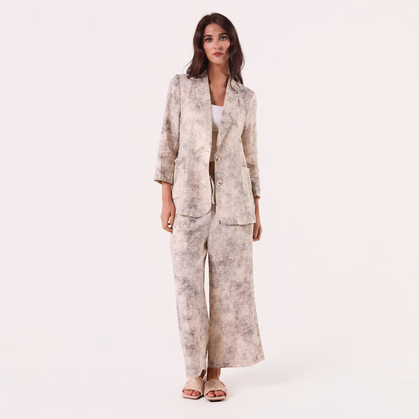 AM02346-2 100%LINEN BLAZER