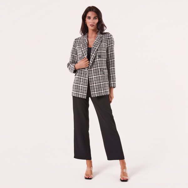 AM023049-9 BLACK CHECK BLAZER