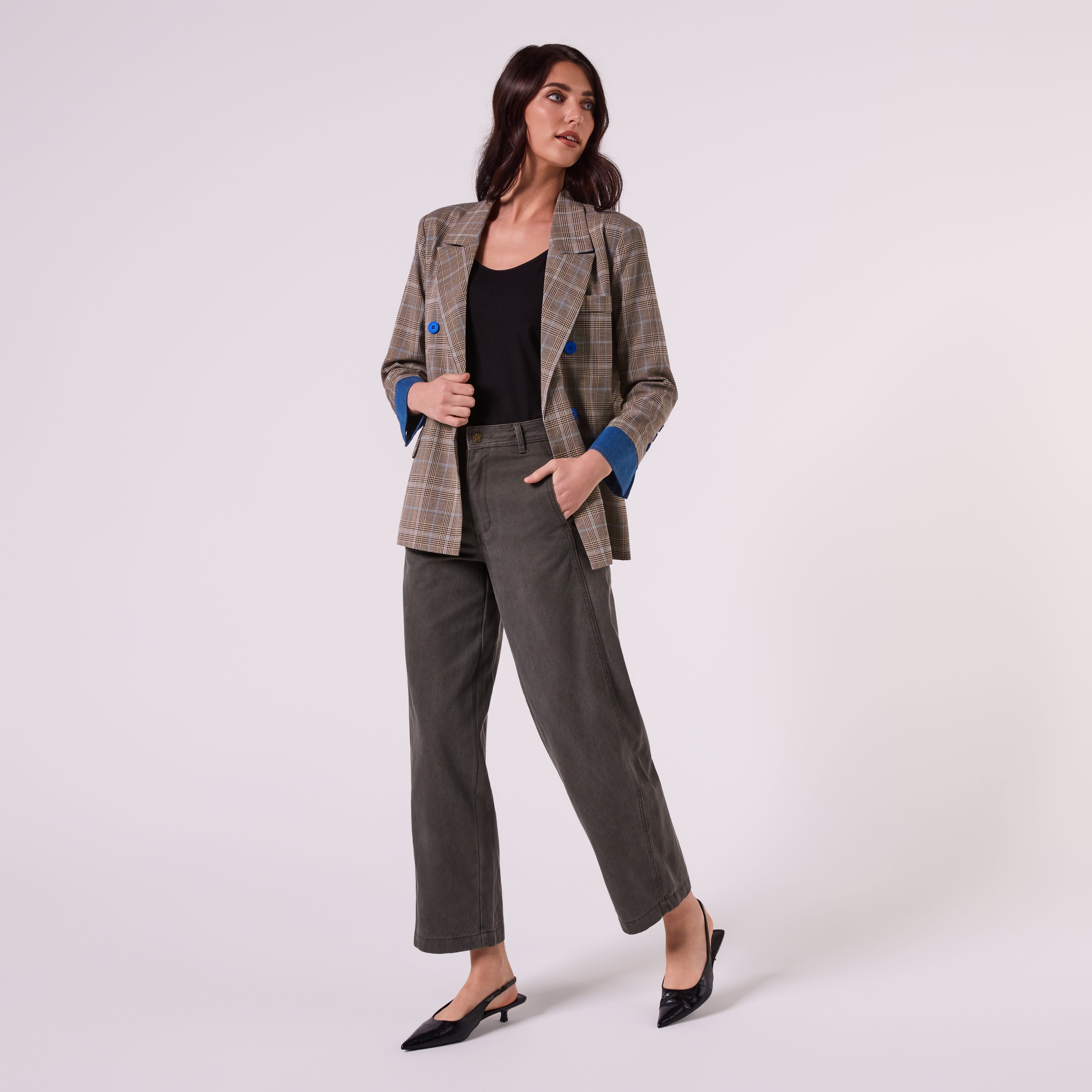 AF00018-1 CHECK BLAZER  (OAT)