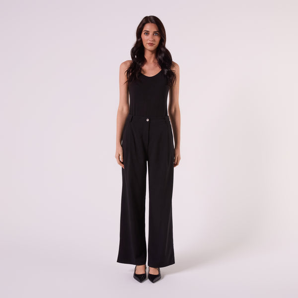 AF00025 MID WIDE LEG PANT (BLACK)