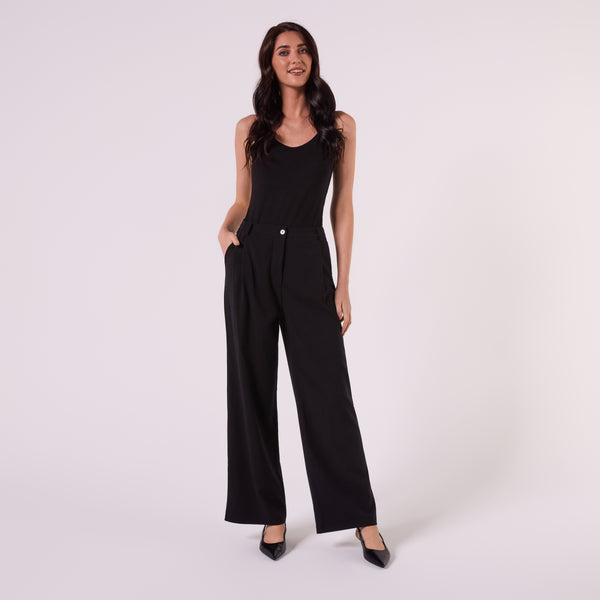 AF00025 MID WIDE LEG PANT (BLACK)