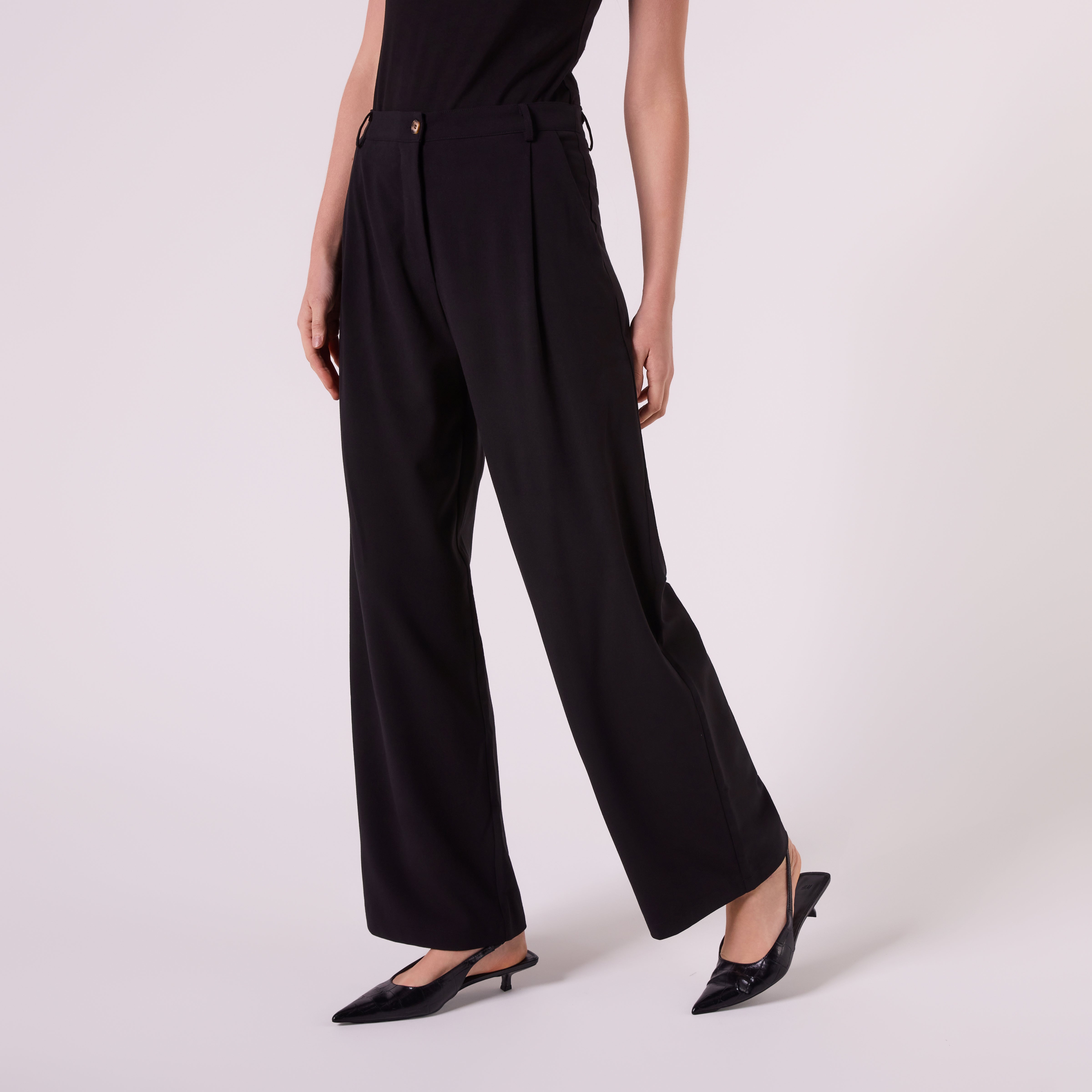 AF00025 MID WIDE LEG PANT (BLACK)