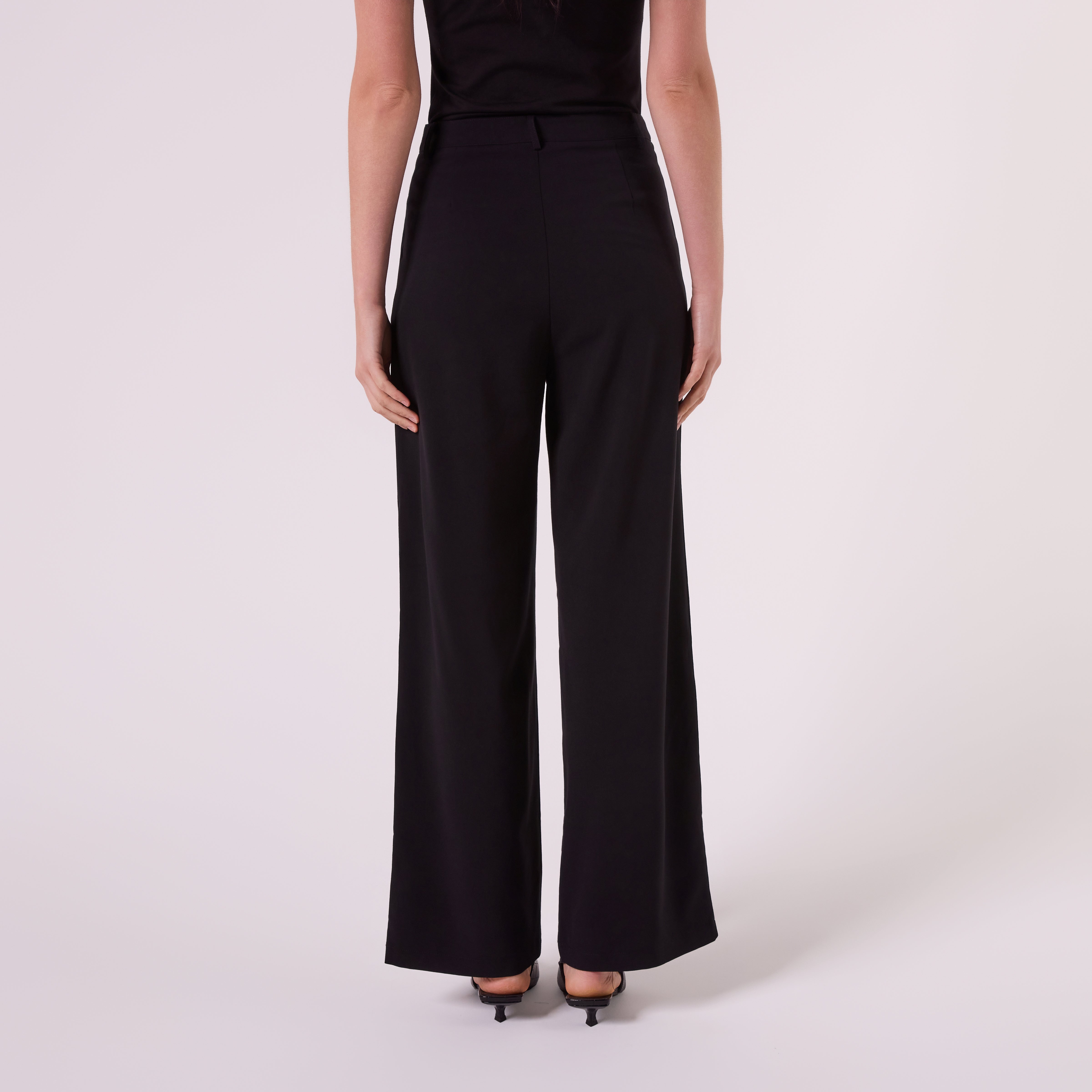AF00025 MID WIDE LEG PANT (BLACK)
