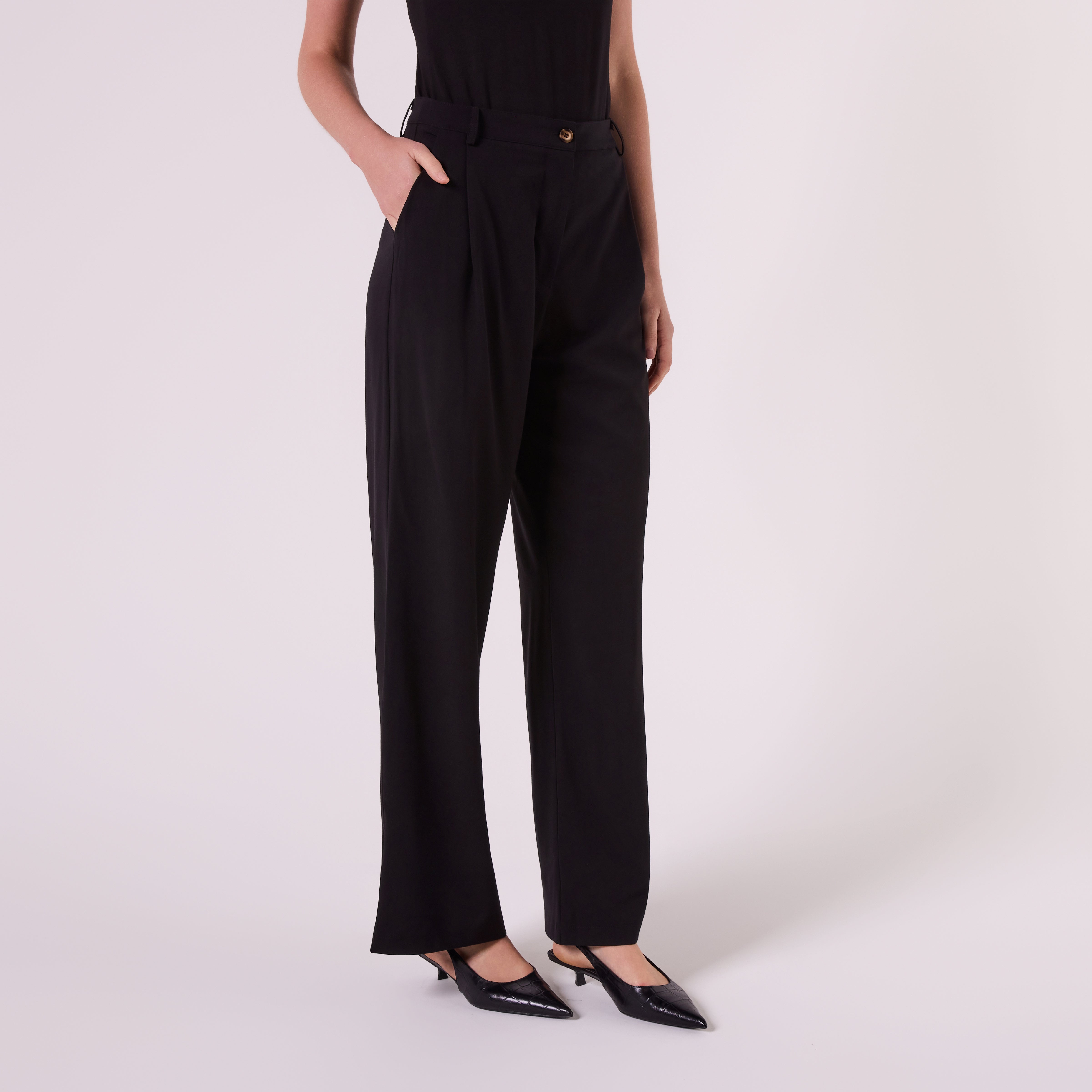 AF00025 MID WIDE LEG PANT (BLACK)