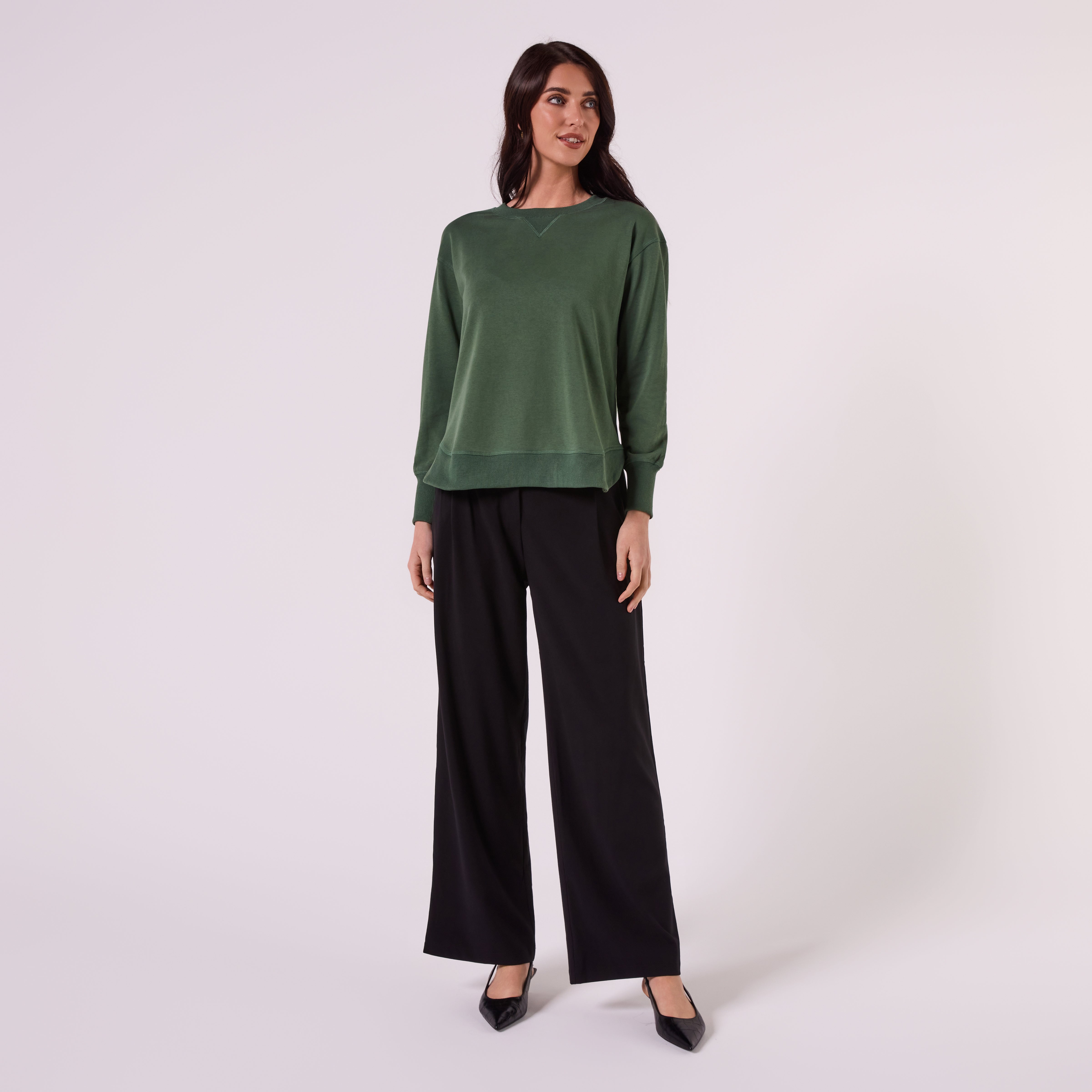 AM25193 PLAIN SWEATSHIRT (KHAKI)