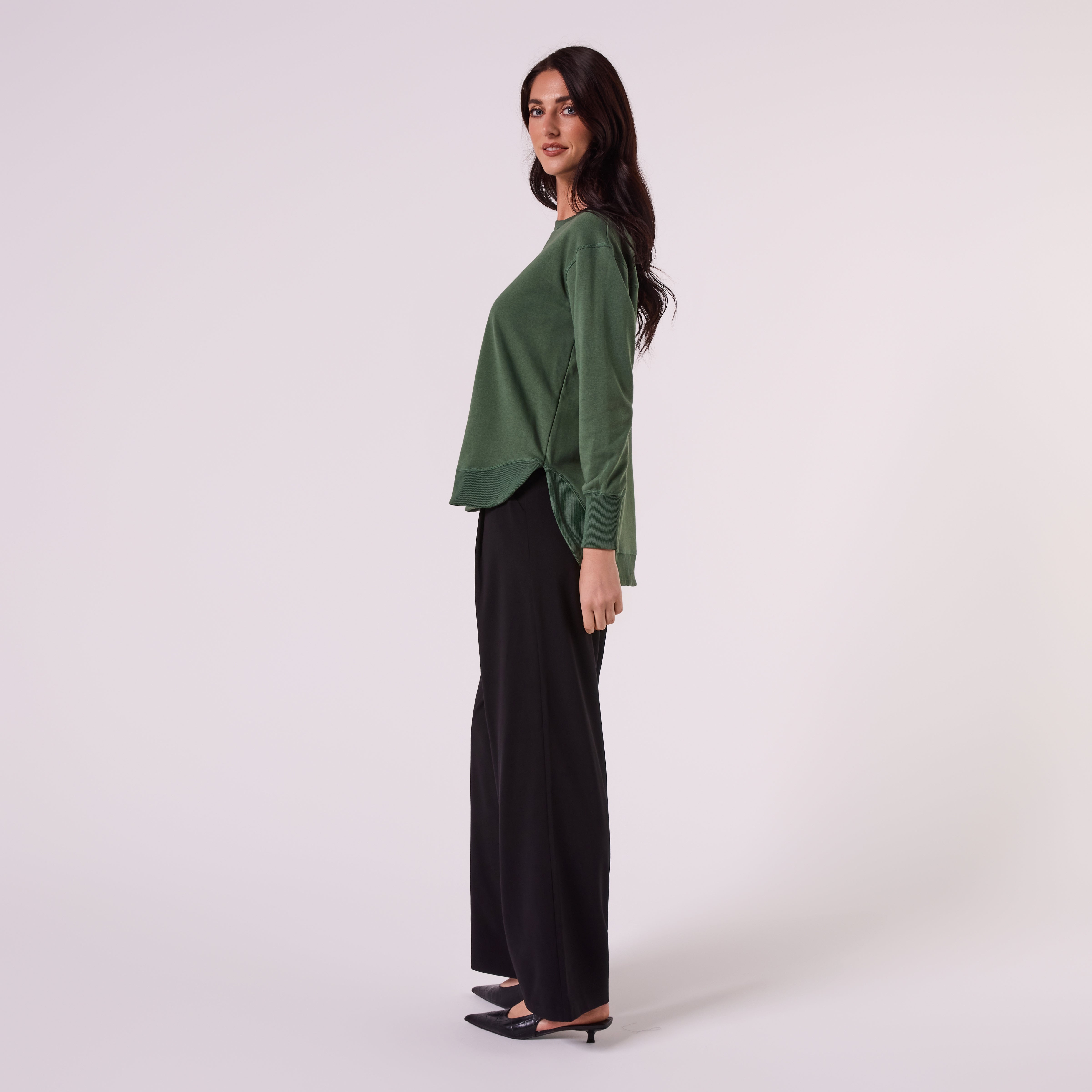 AM25193 PLAIN SWEATSHIRT (KHAKI)