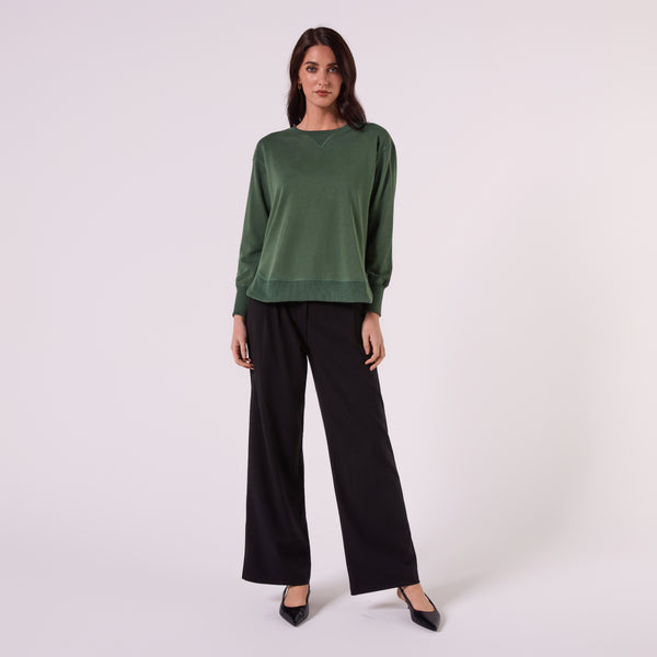 AM25193 PLAIN SWEATSHIRT (KHAKI)