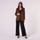 AM26010 DOUBLE BREASTED BLAZER  (CHOCOLATE)