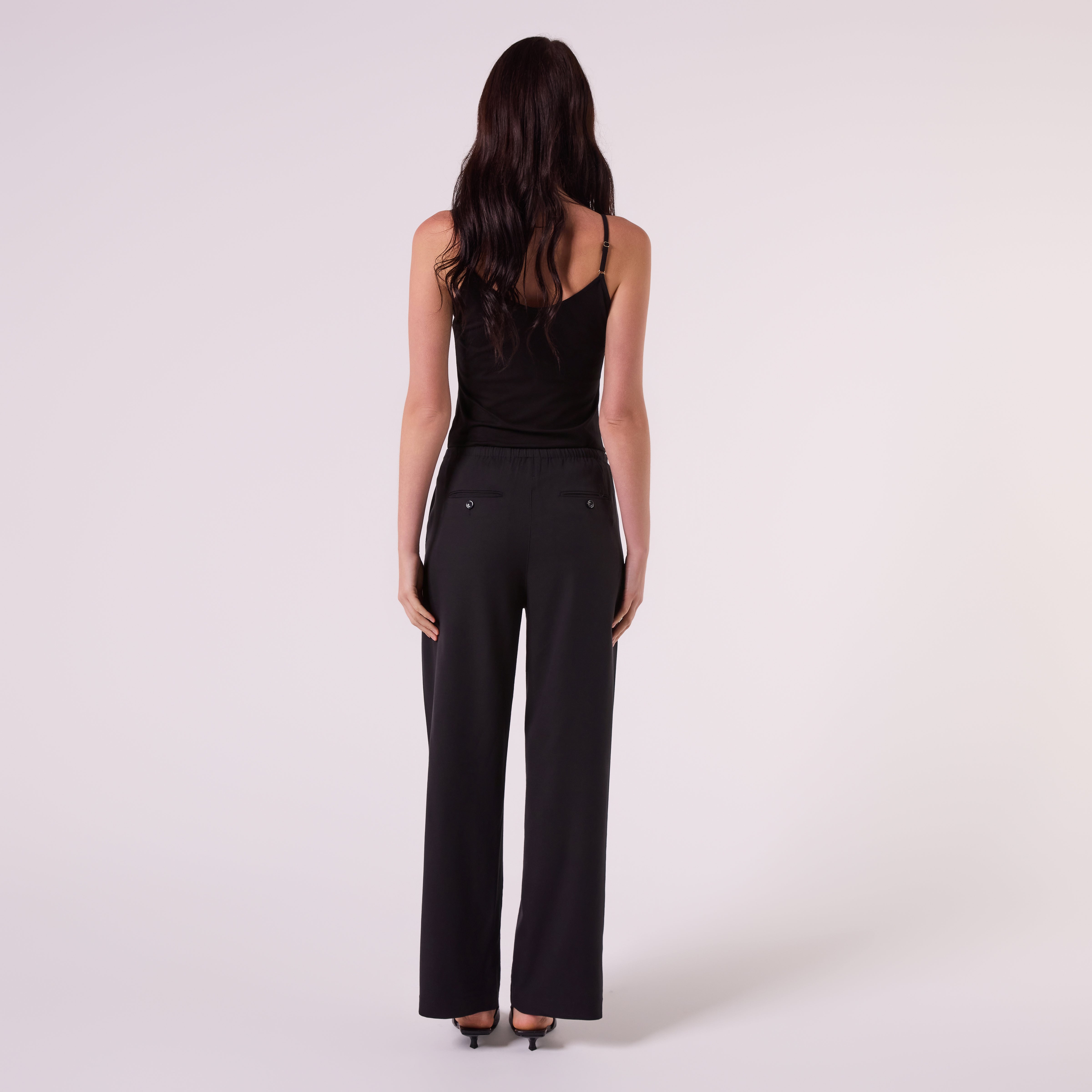 AM26011 DRAWSTRING WOOL PANTS (BLACK)