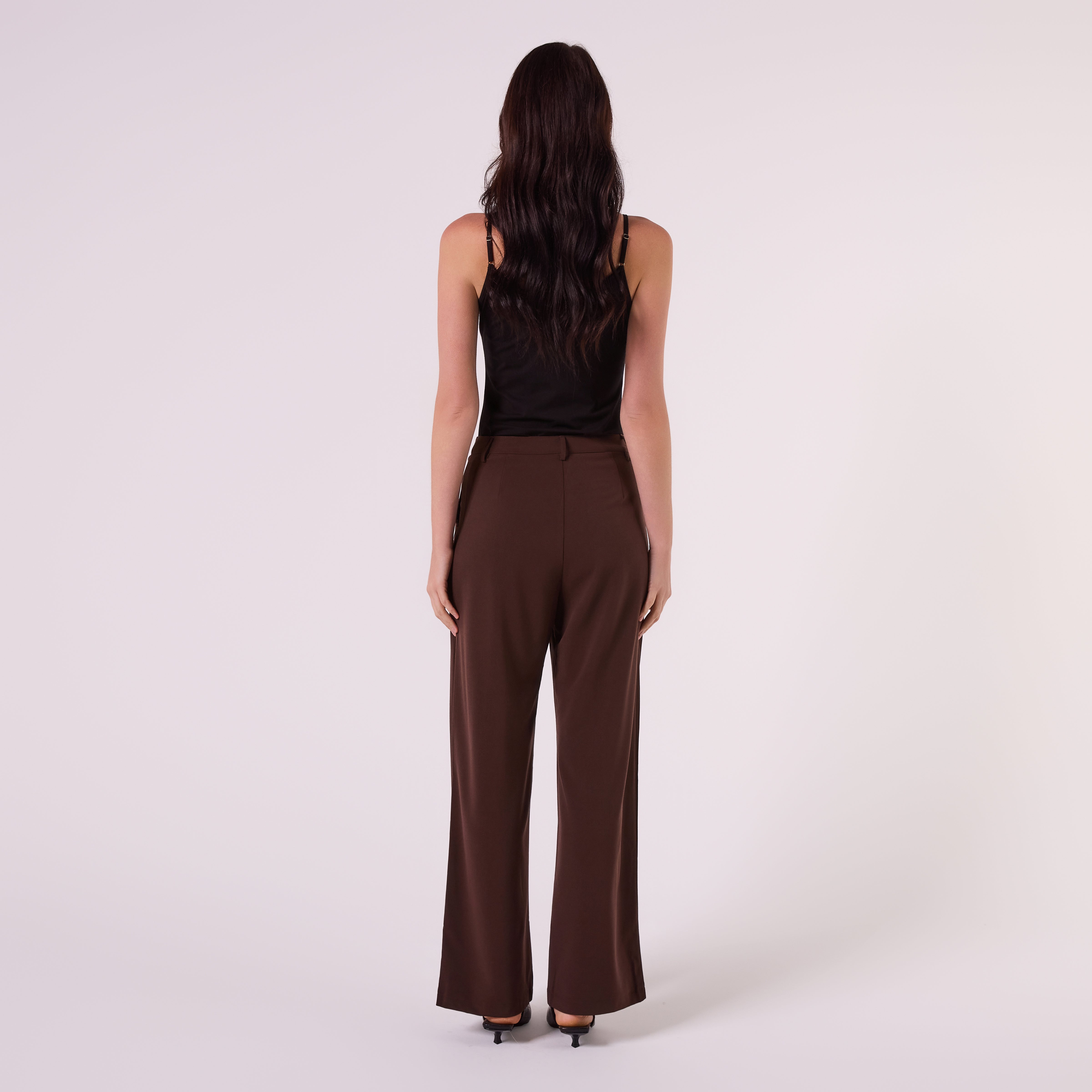 AF00025 MID WIDE LEG PANT (CHOCOLATE)
