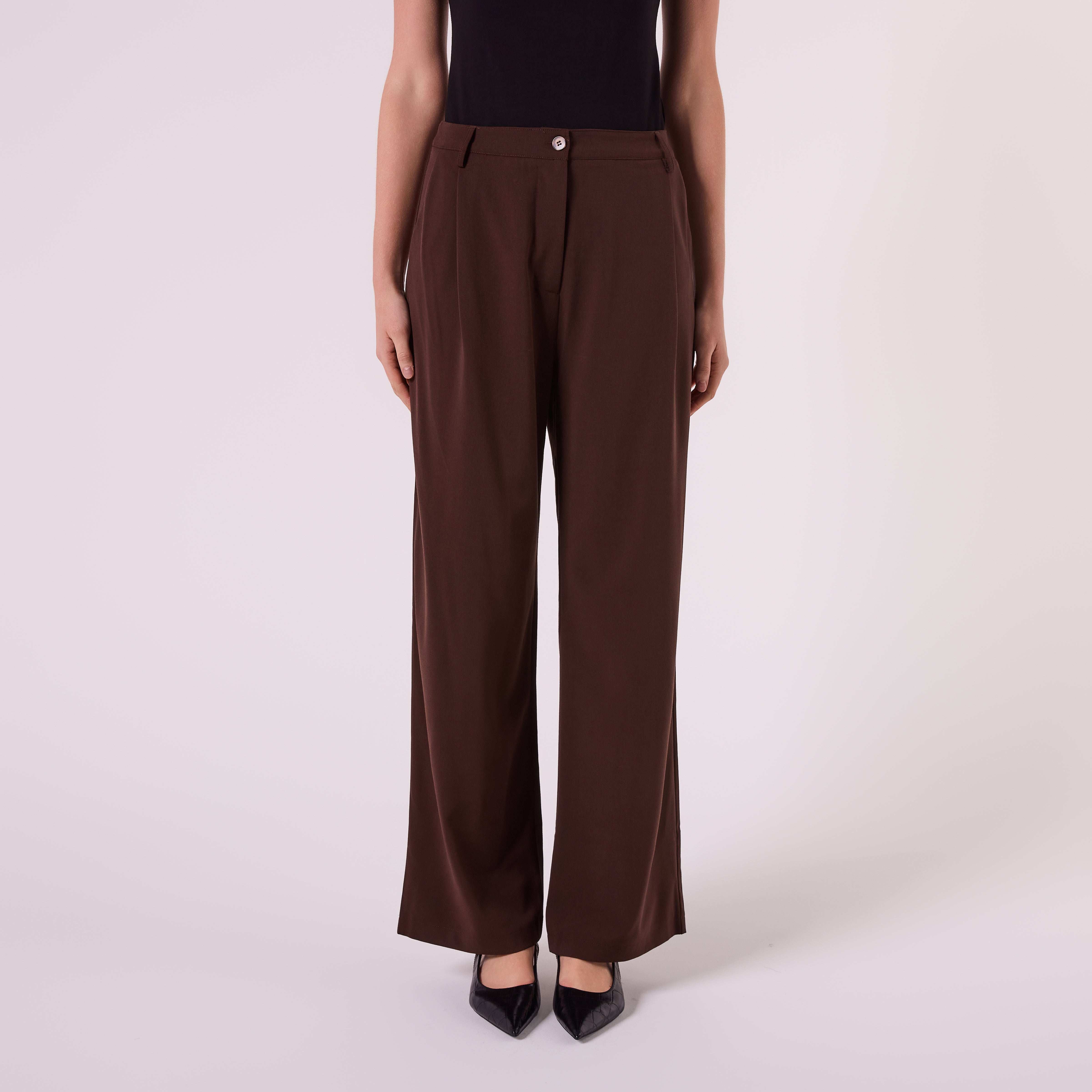 AF00025 MID WIDE LEG PANT (CHOCOLATE)