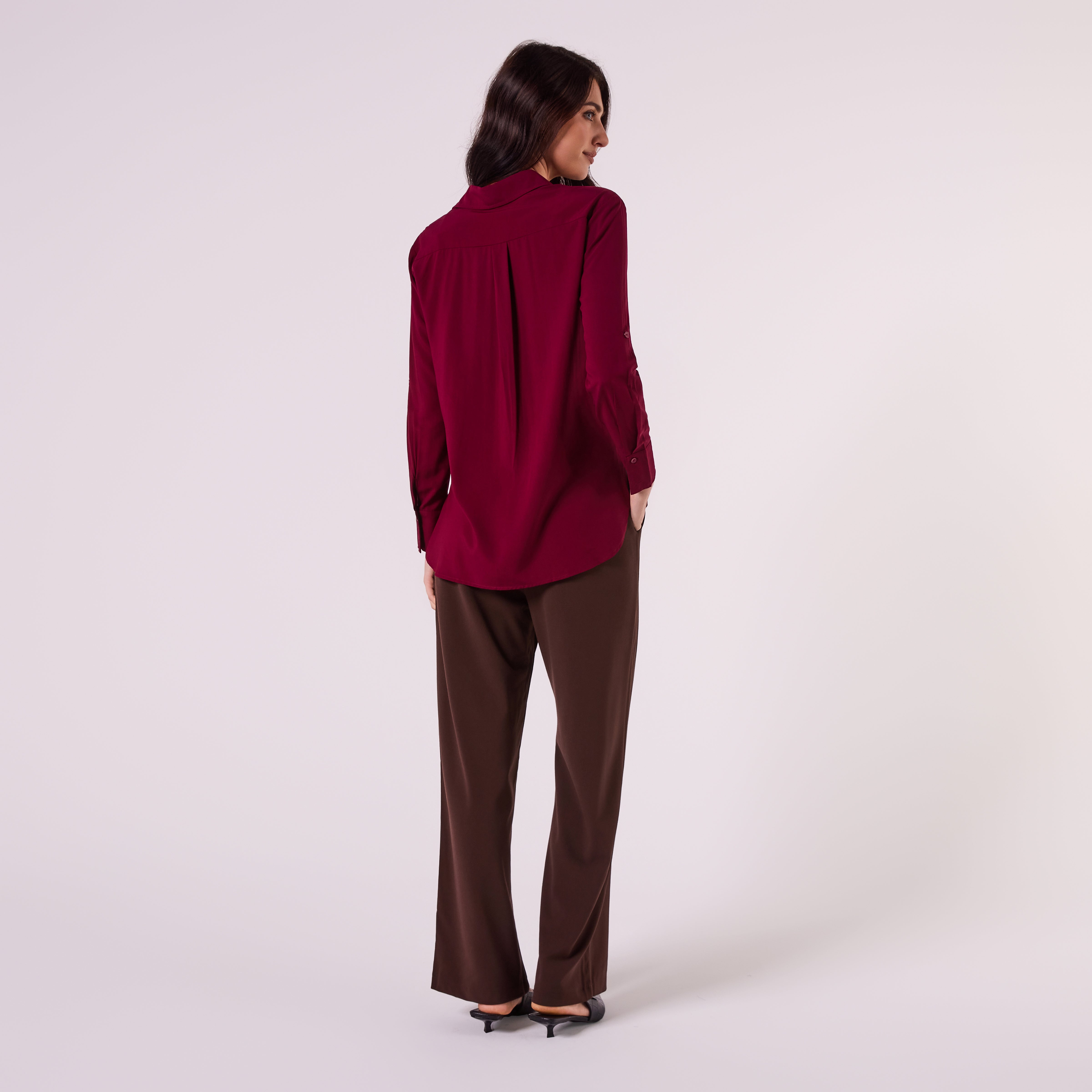 AM26027 PATCH POCKET SHIRT (WINE)