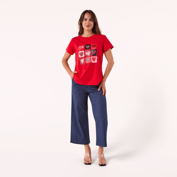 AM24053 MULTI PRINT TEE