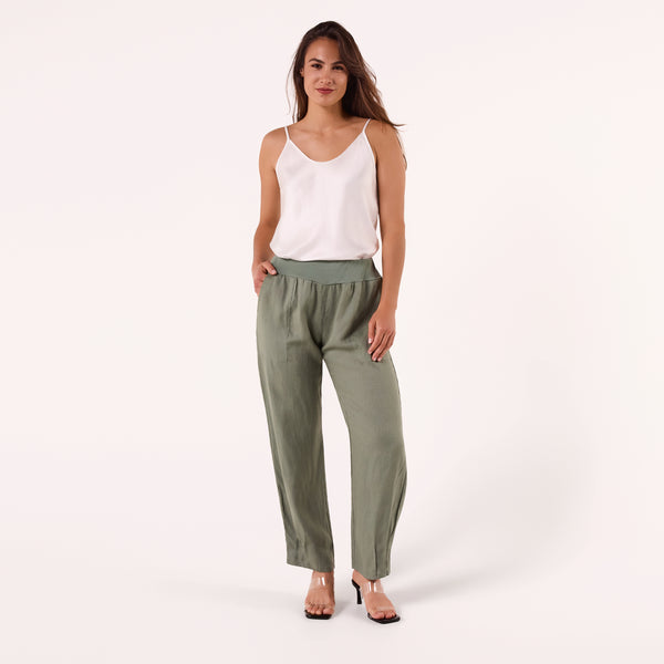 AF00016  100%LINEN PANTS