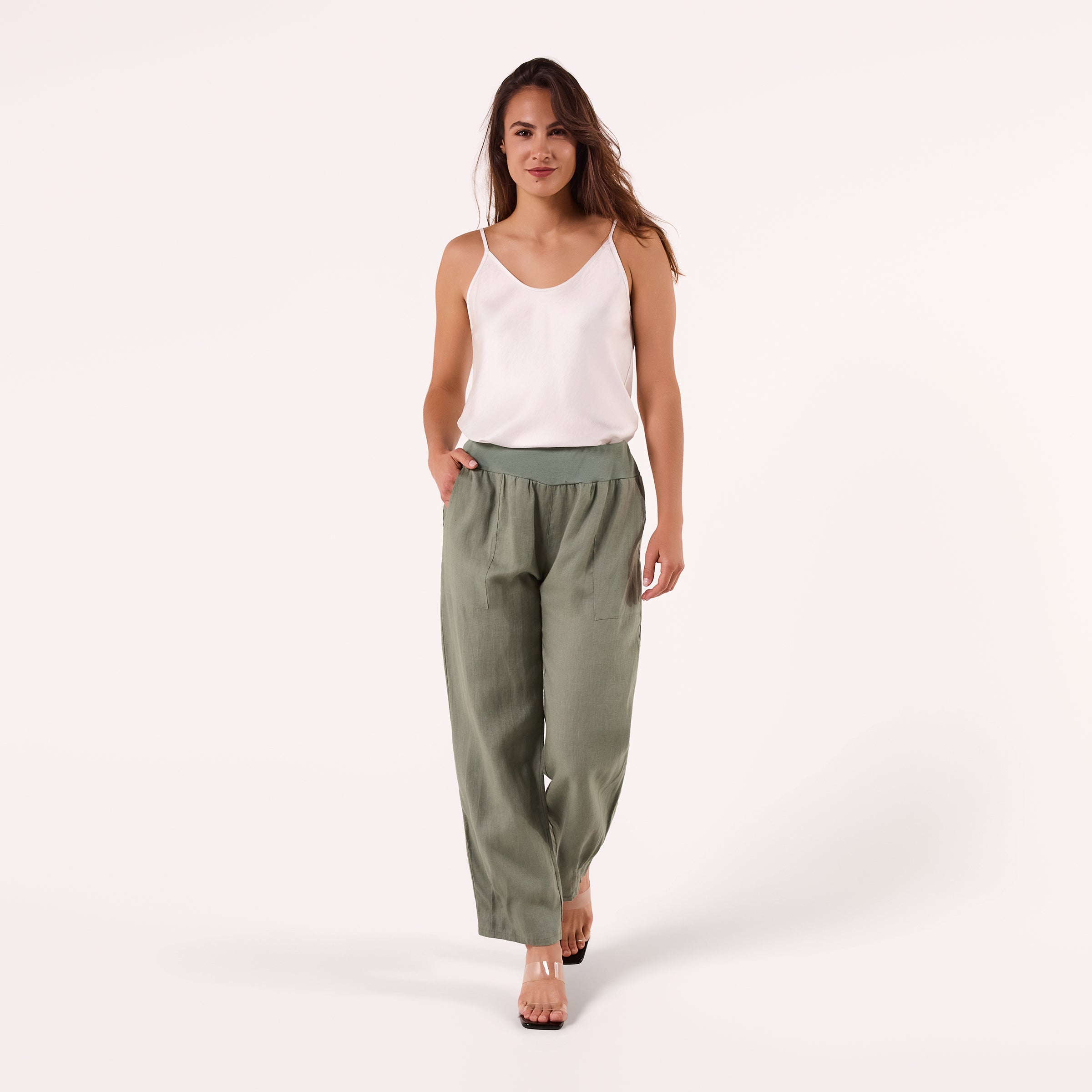 AF00016  100%LINEN PANTS