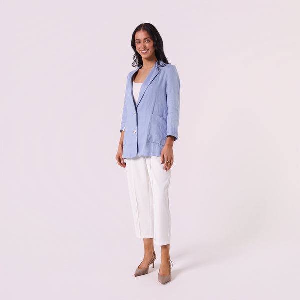 AM02346 100%LINEN CASUAL BLAZER