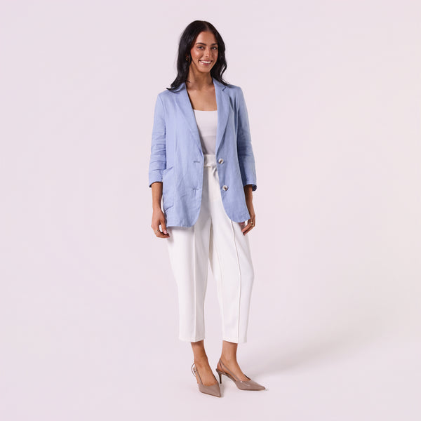 AM02346 100%LINEN CASUAL BLAZER
