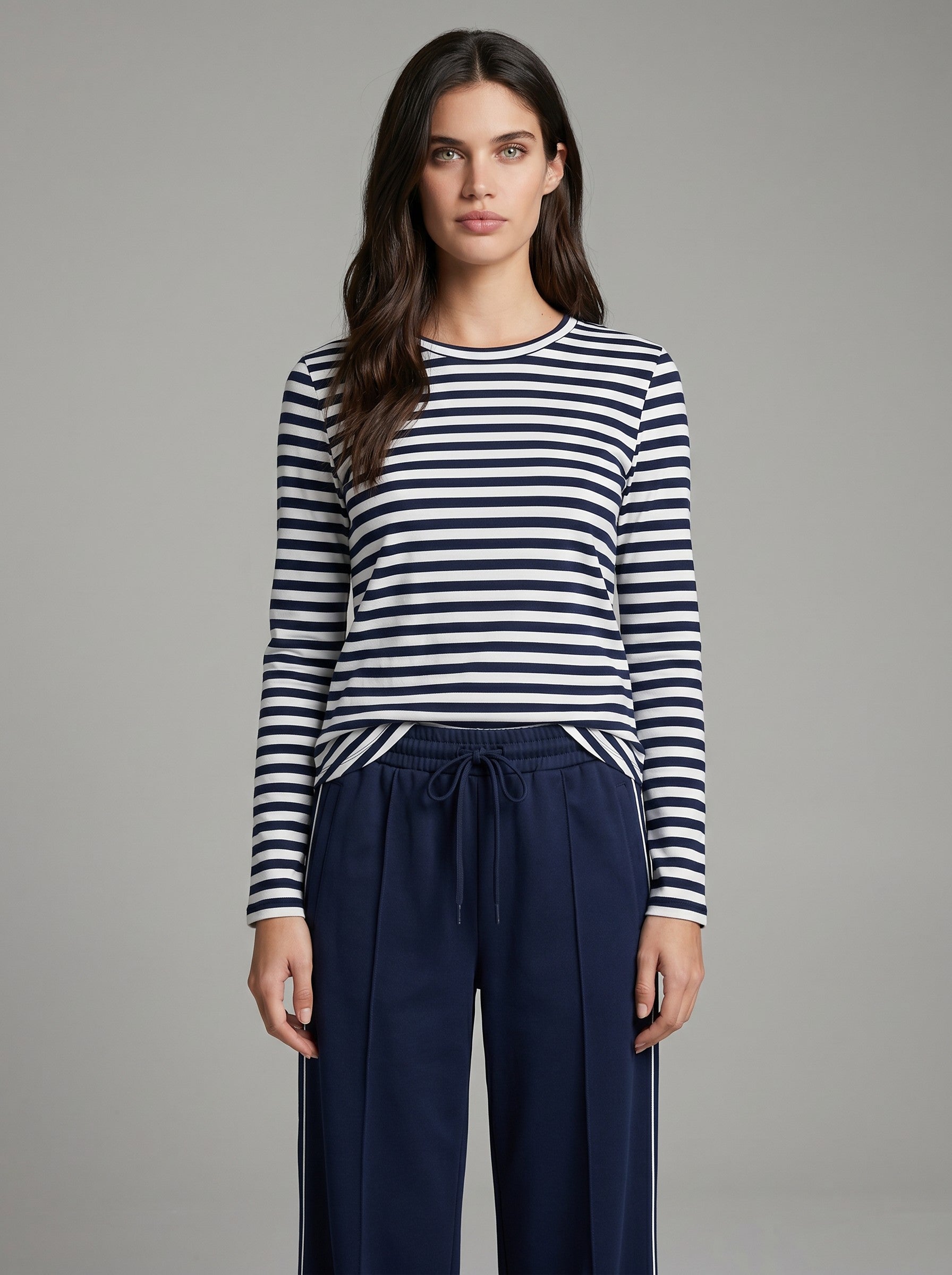 AM26033 STRIPE TOP   (NAVY STRIPE)