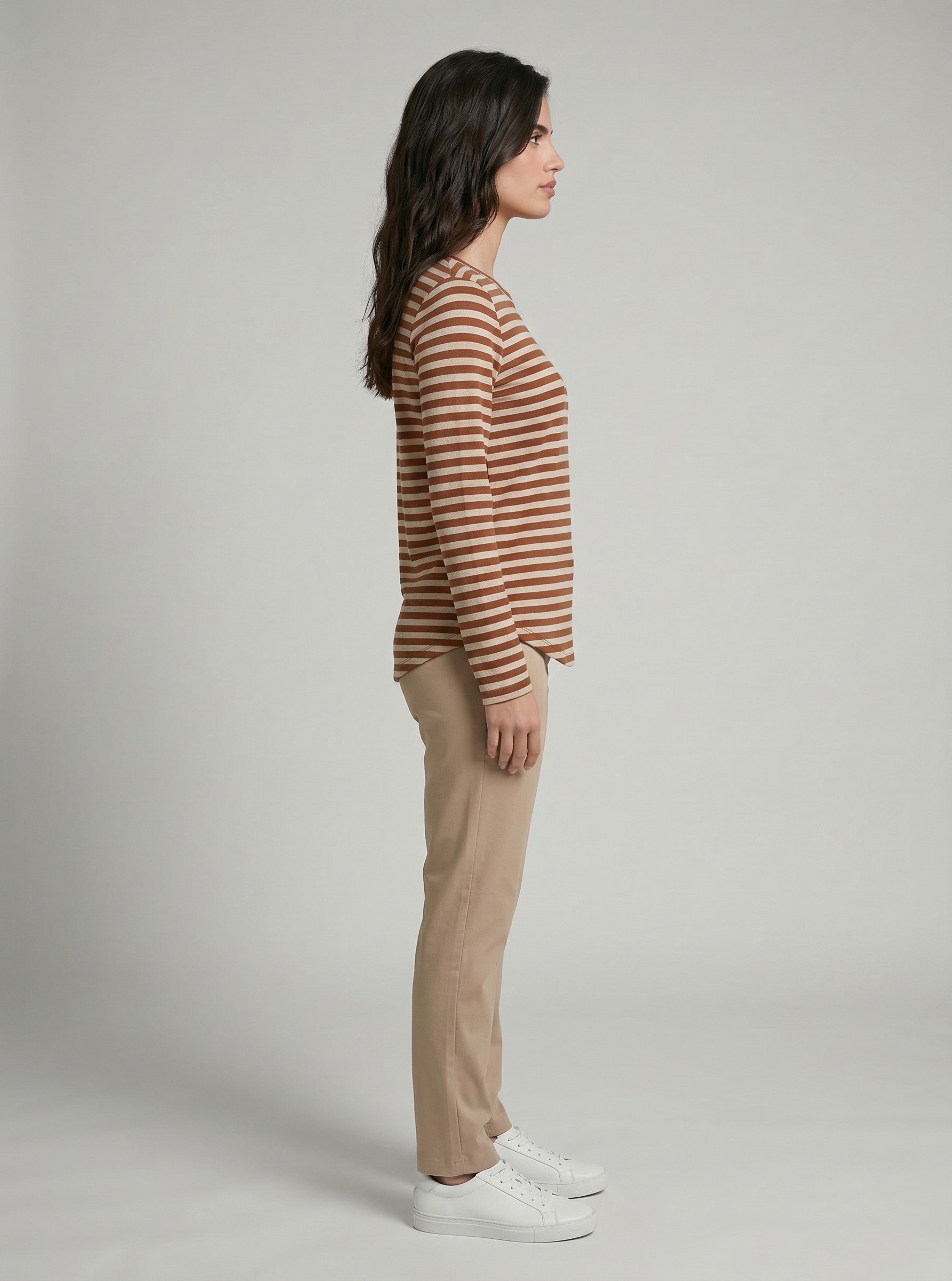 AM26033 STRIPE TOP ( MOCHA STRPE)
