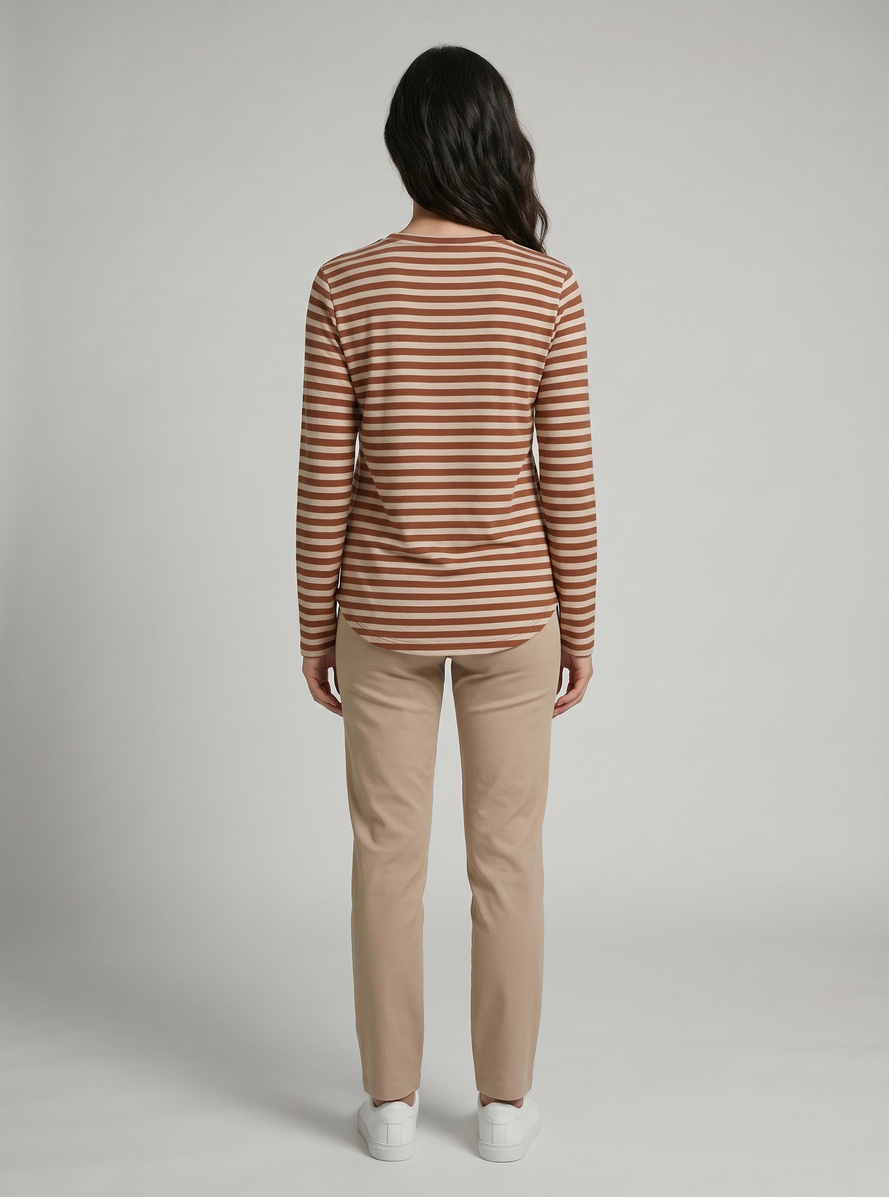 AM26033 STRIPE TOP ( MOCHA STRPE)