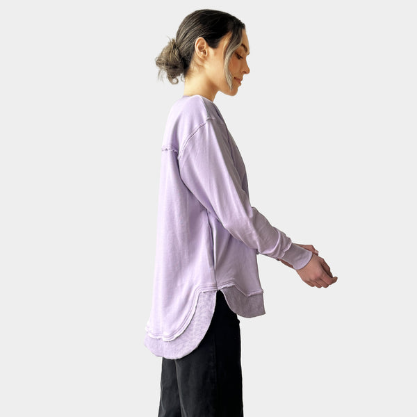 AM24026  MULTI PRINT SIDE POCKET SWEATSHIRT