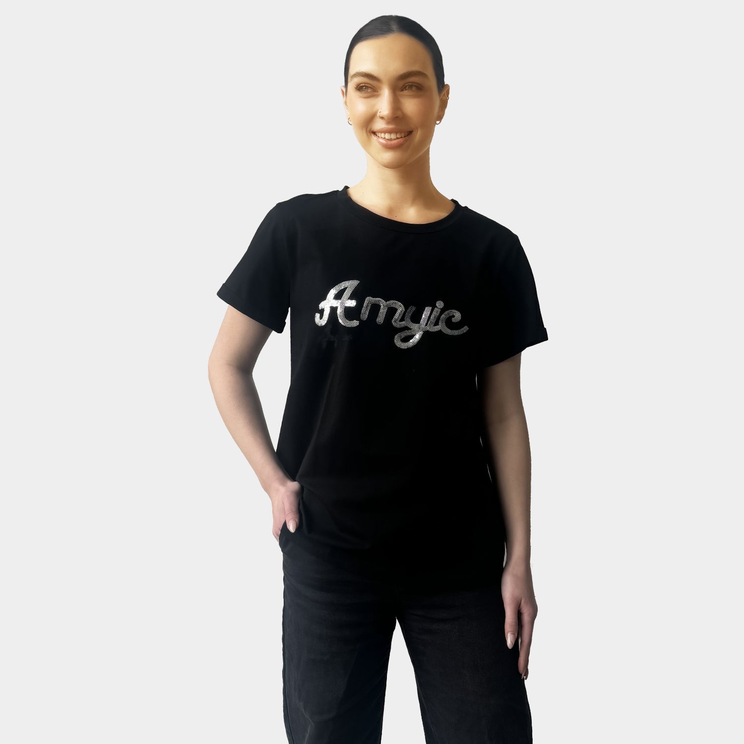 AM023056 SEQUINS TEE