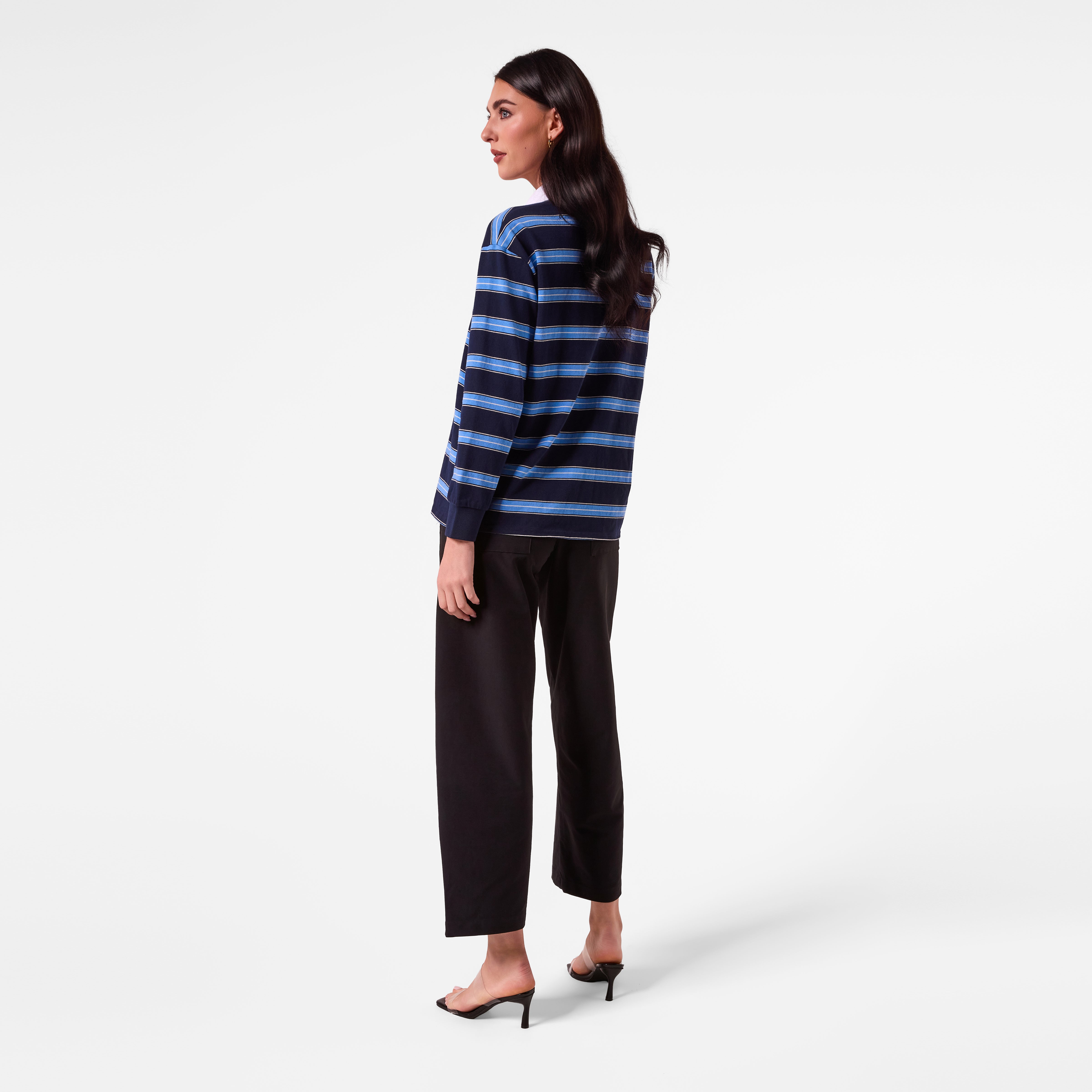AM26021 STRIPE RUGBY POLO