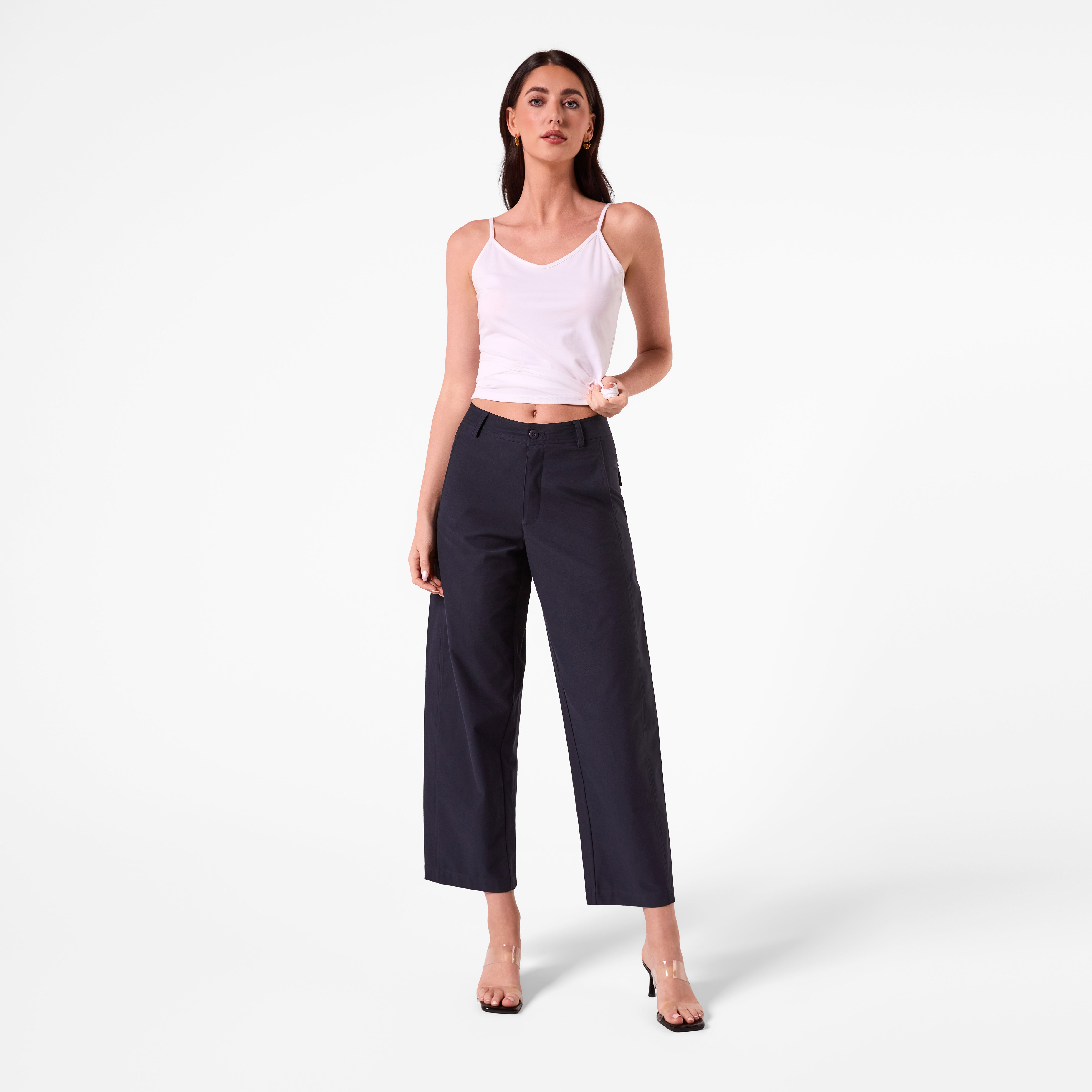 AF00022 BAMEL PANTS - ( NAVY)