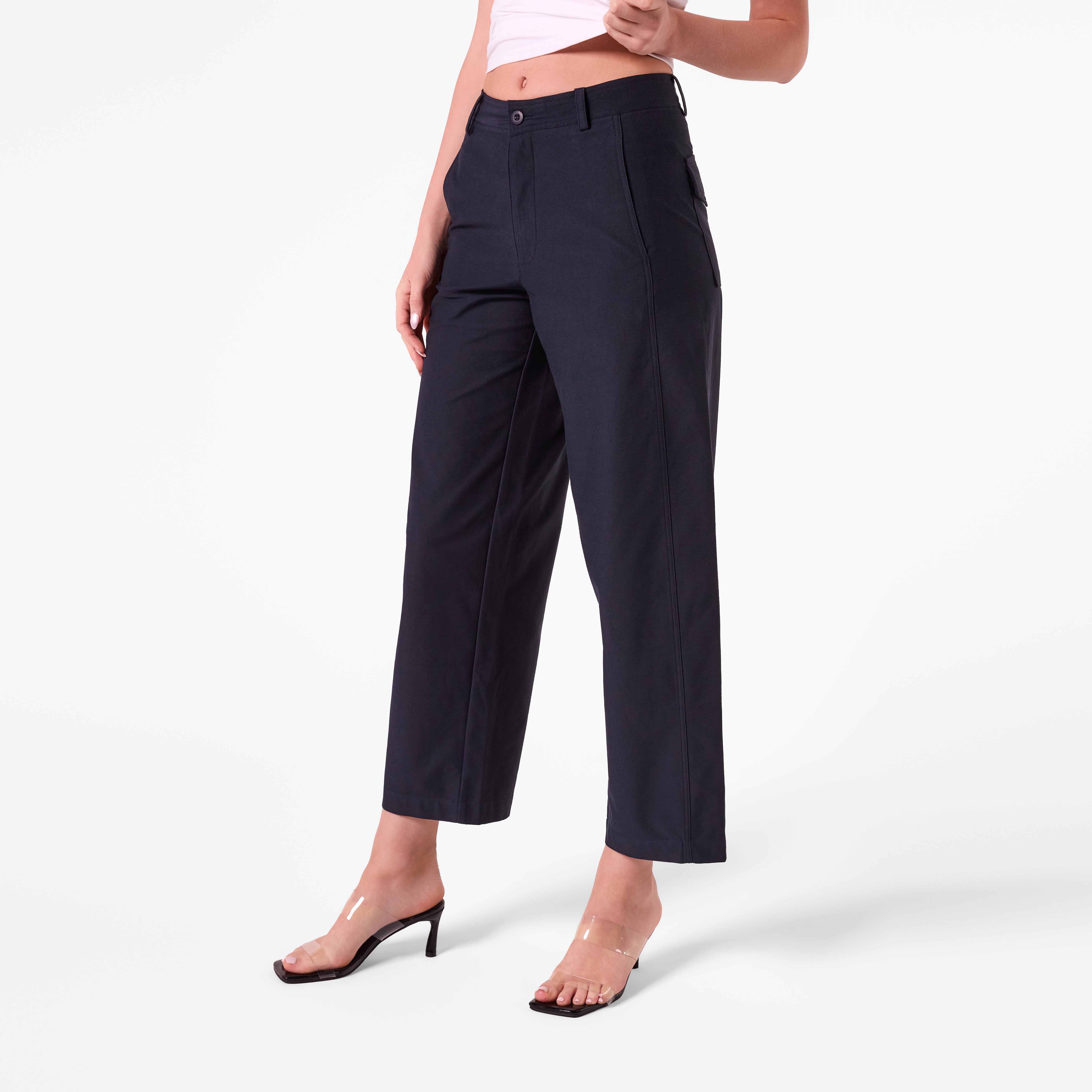 AF00022 BAMEL PANTS - ( NAVY)