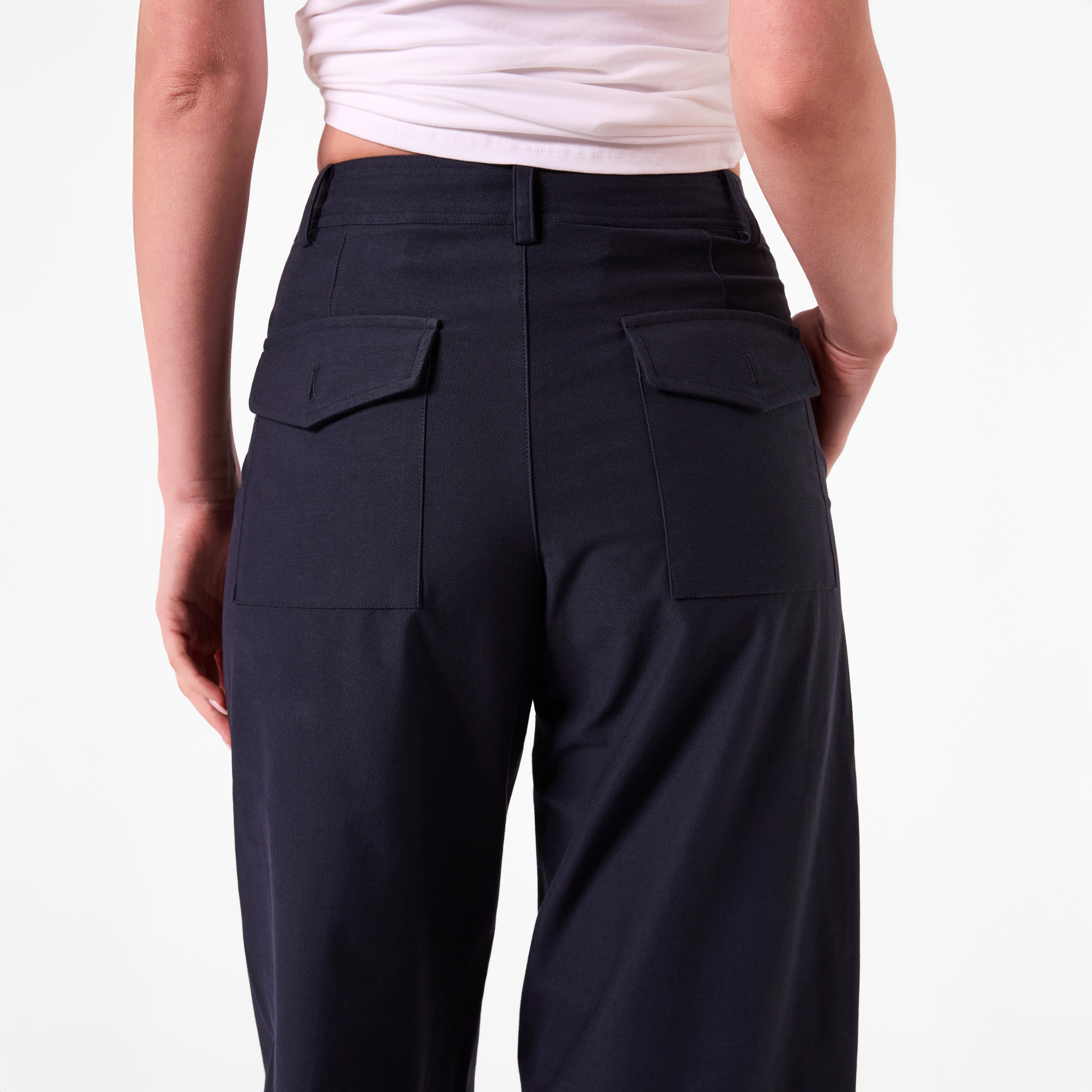 AF00022 BAMEL PANTS - ( NAVY)