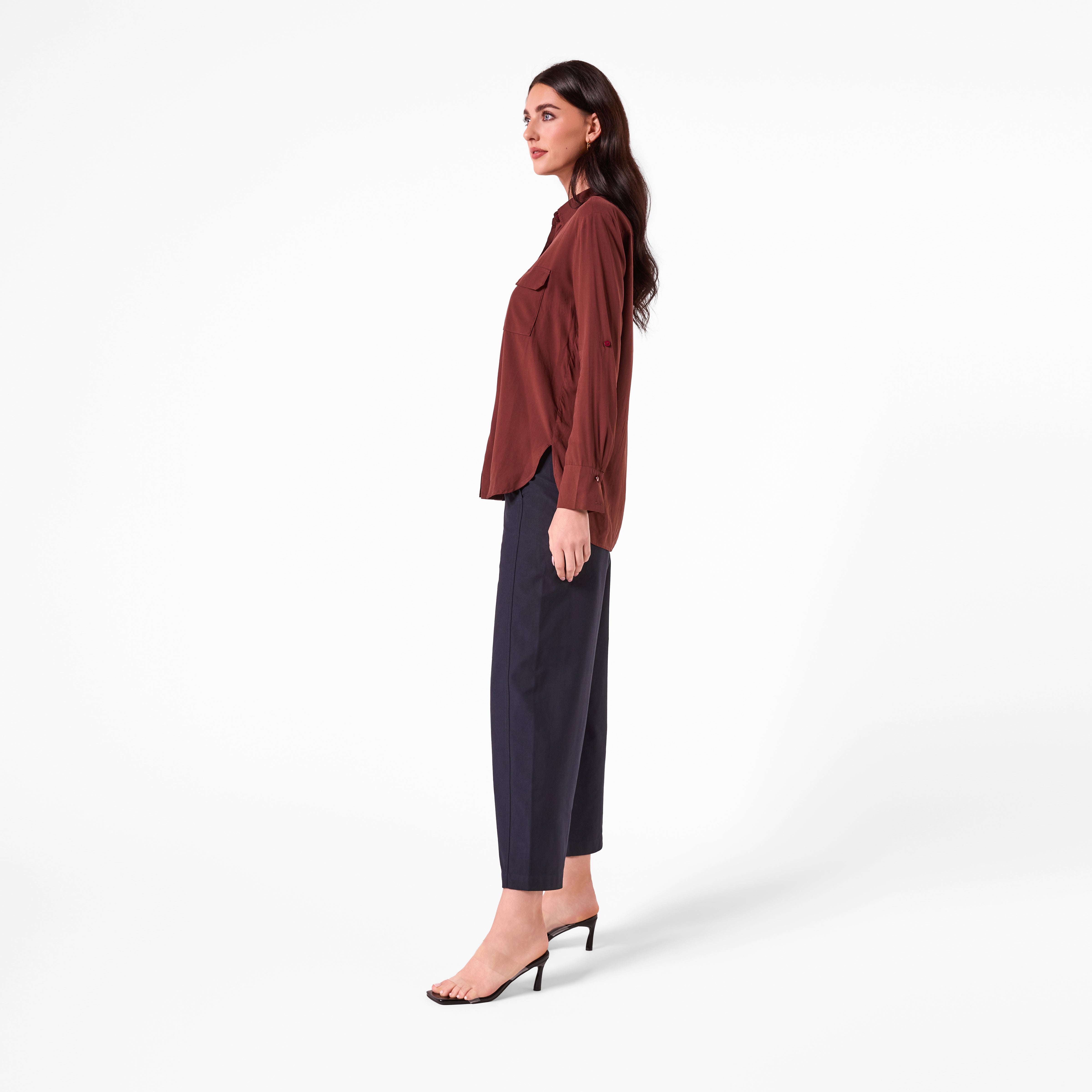 AM26027 PATCH POCKET SHIRT (BROWN)