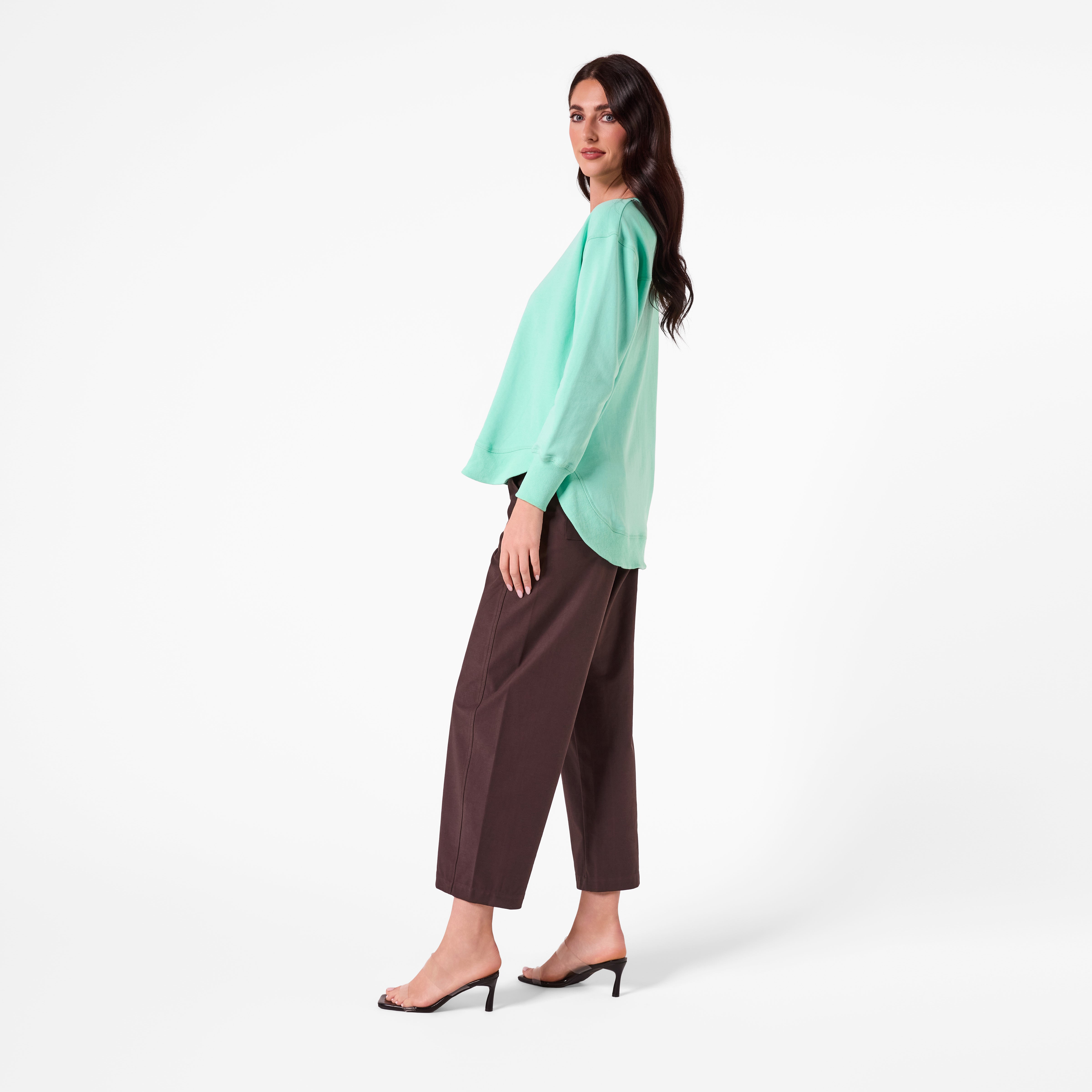 AM25193 PLAIN SWEATSHIRT (APPLE GREEN)