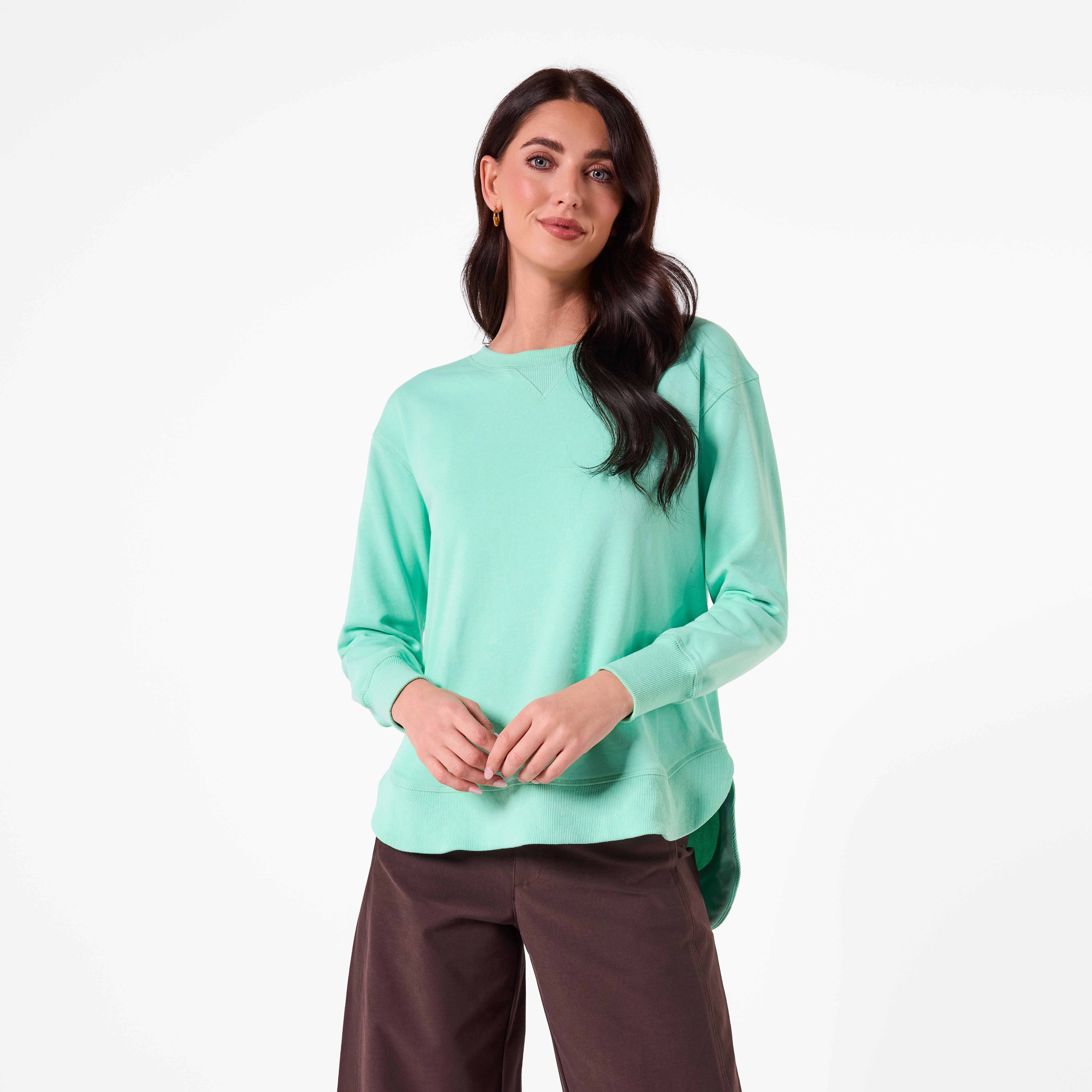 AM25193 PLAIN SWEATSHIRT (APPLE GREEN)