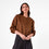 AM26038 WOOL FELT BOMBER JACKET  (TAN)