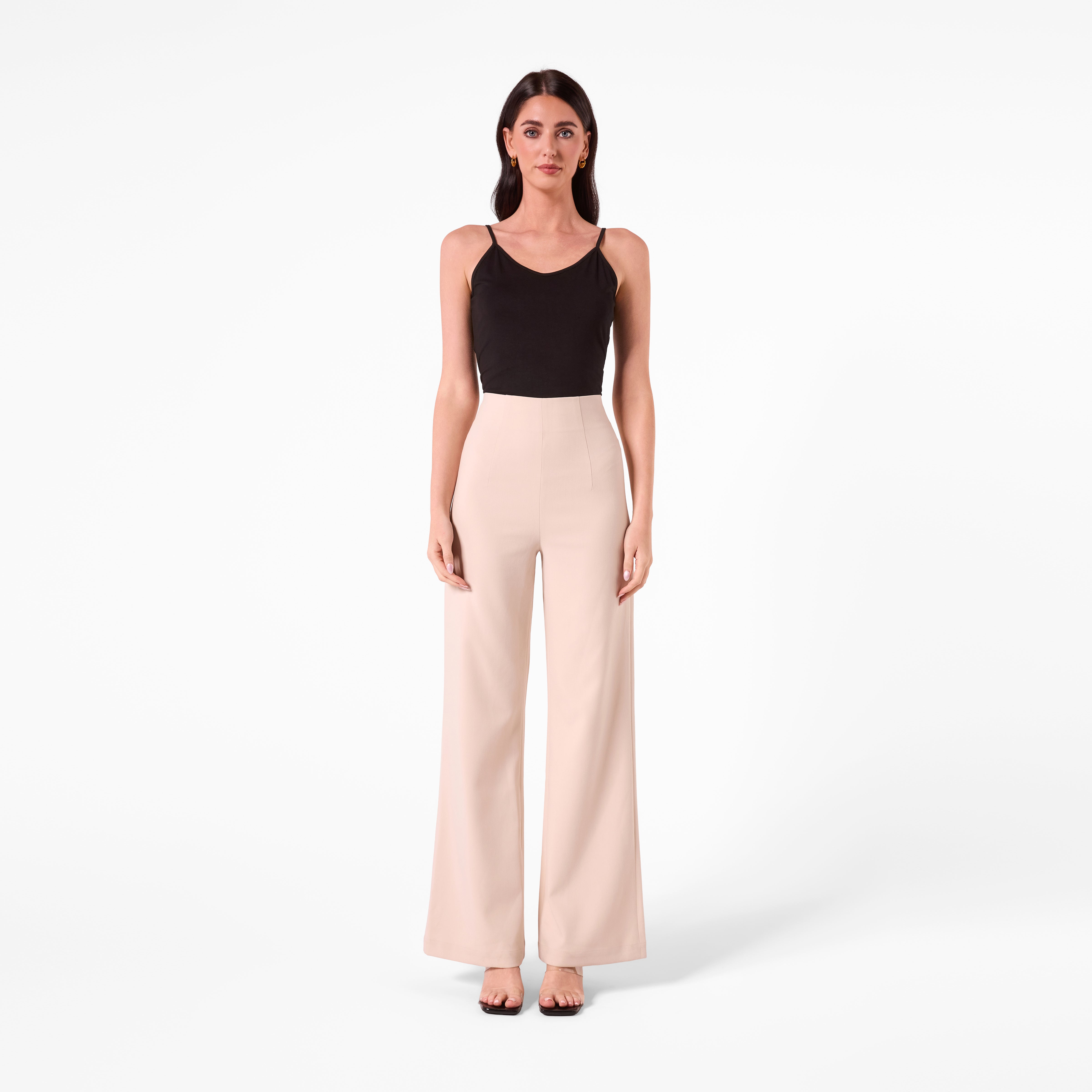 AF00026 HIGH WAISTED PANT (OFF WITHE)