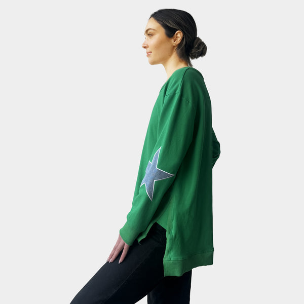 AM022115 EMBROIDERY STARS SWEATSHIRT