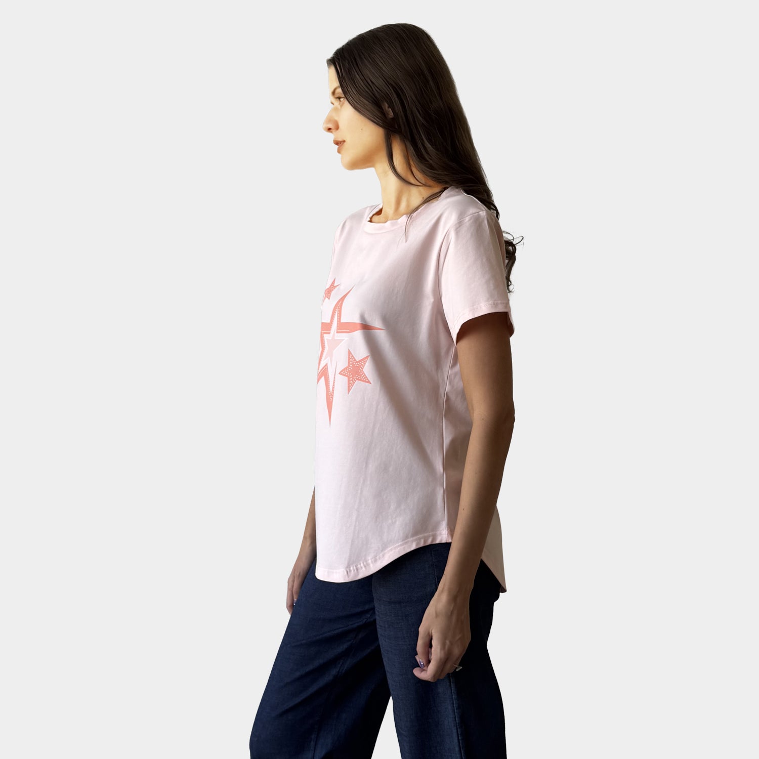 AM24063 MULTI STAR PRINT TEE