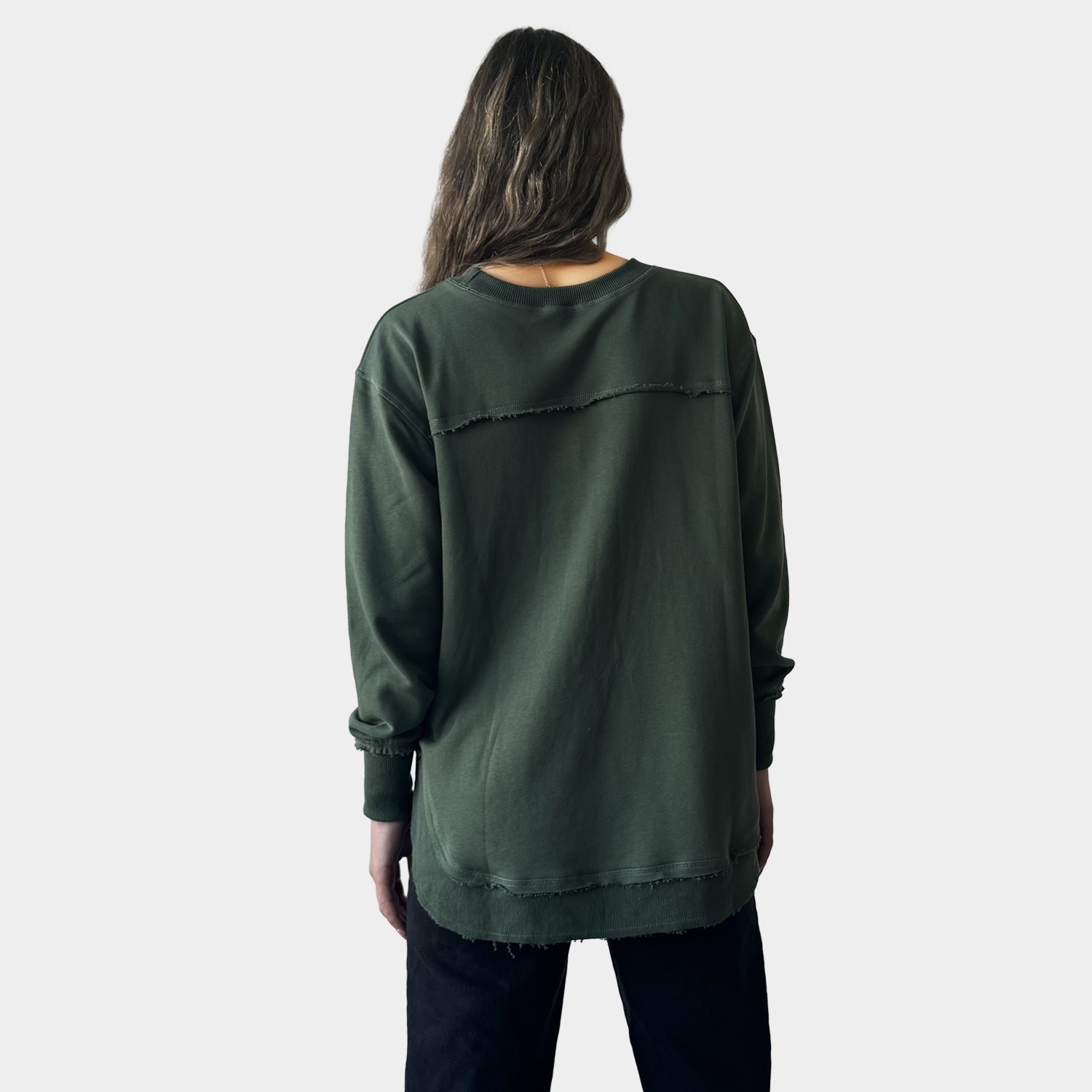 AM24026  MULTI PRINT SIDE POCKET SWEATSHIRT