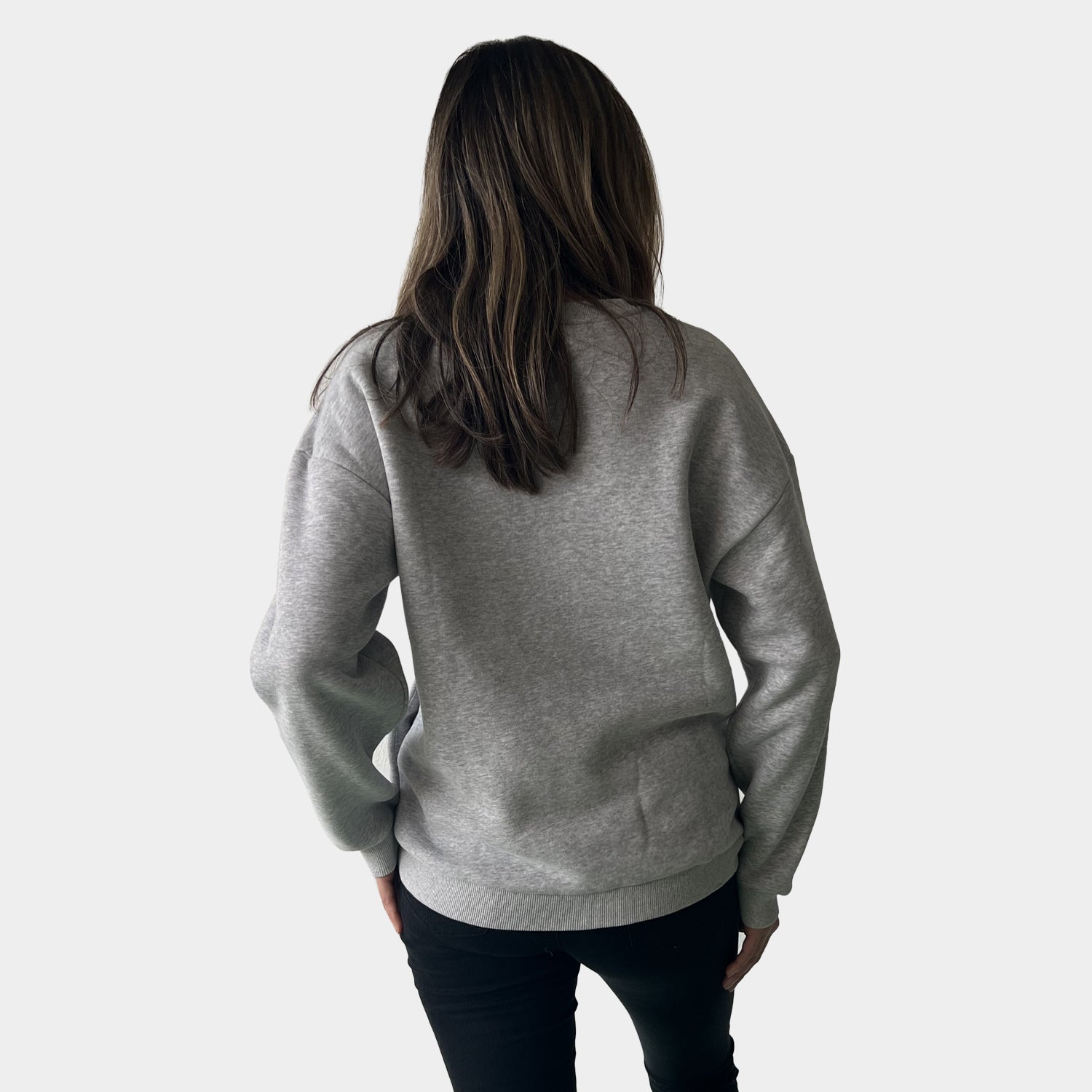 AM022132-2 GREY EMBROIDERY SWEATSHIRT(SALE)