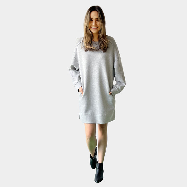 AM022110 SIDE POCKET CASUAL DRESS (SALE)