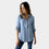 AM02468 LEOPARD TRIM 100%LINEN SHIRT