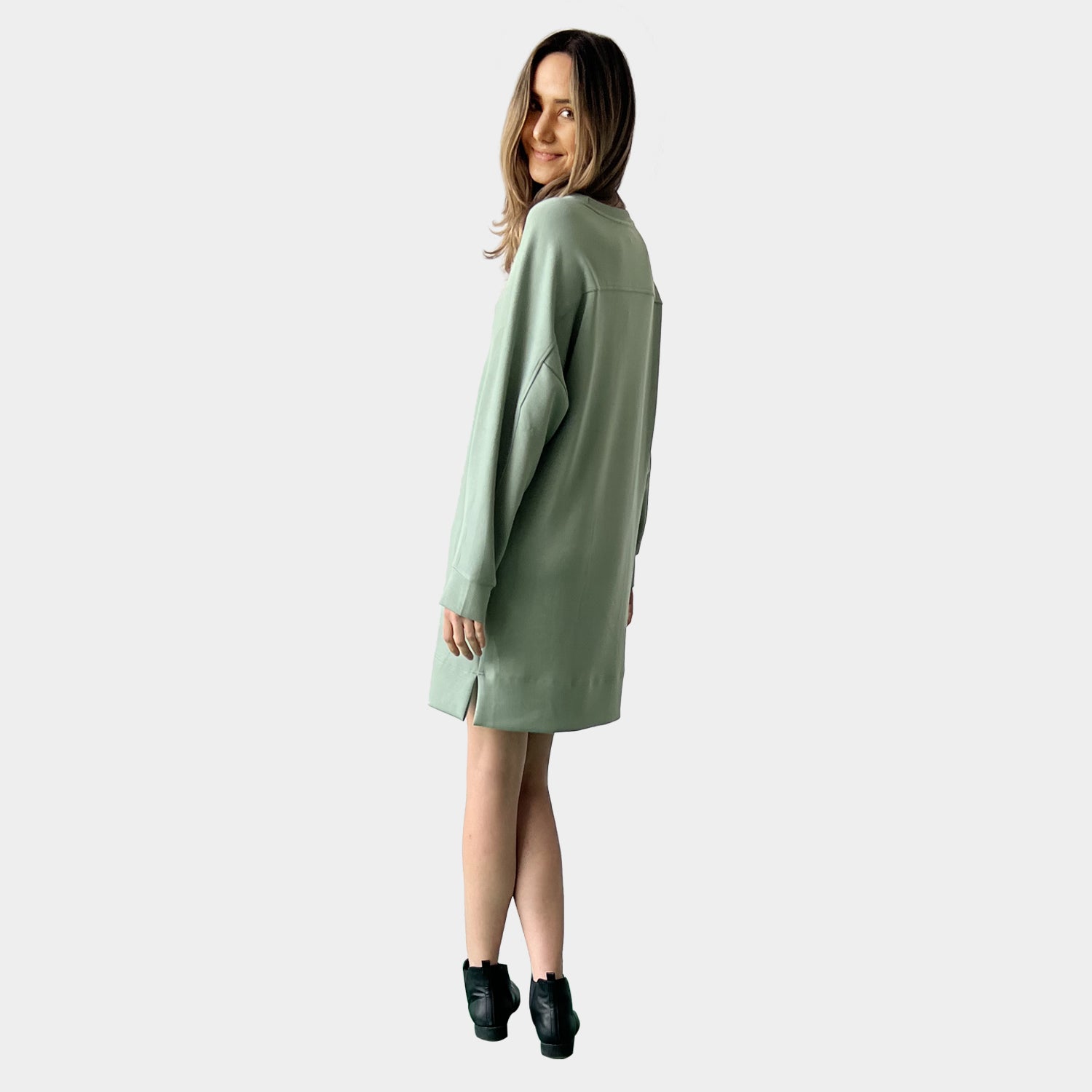 AM022110 SIDE POCKET CASUAL DRESS (SALE)