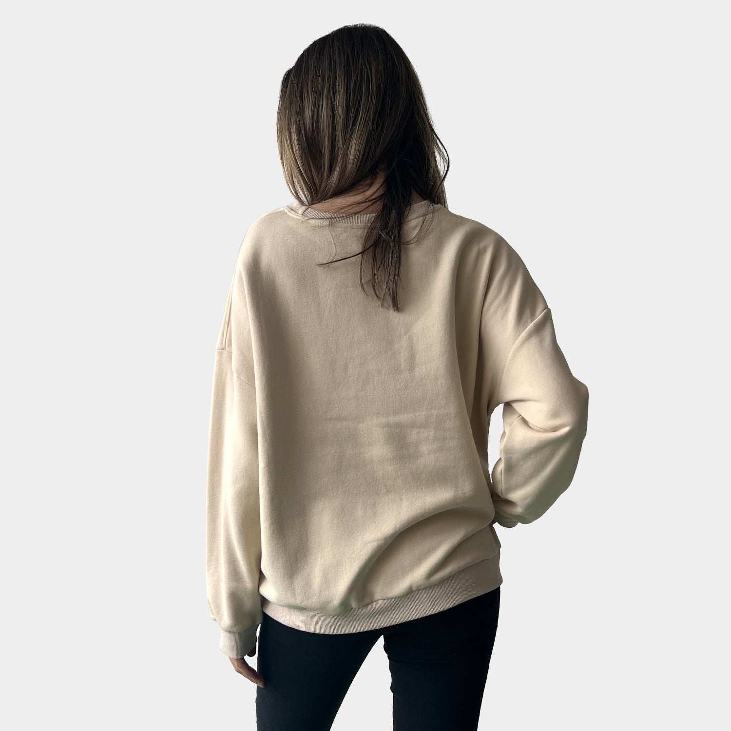AM022116 EMBROIDERY LETTER SWEATSHIRT (SALE)