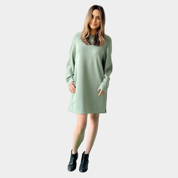 AM022110 SIDE POCKET CASUAL DRESS (SALE)
