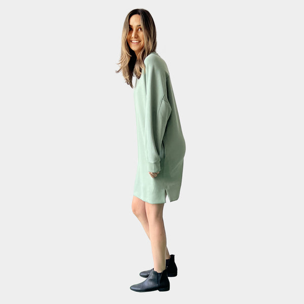 AM022110 SIDE POCKET CASUAL DRESS (SALE)