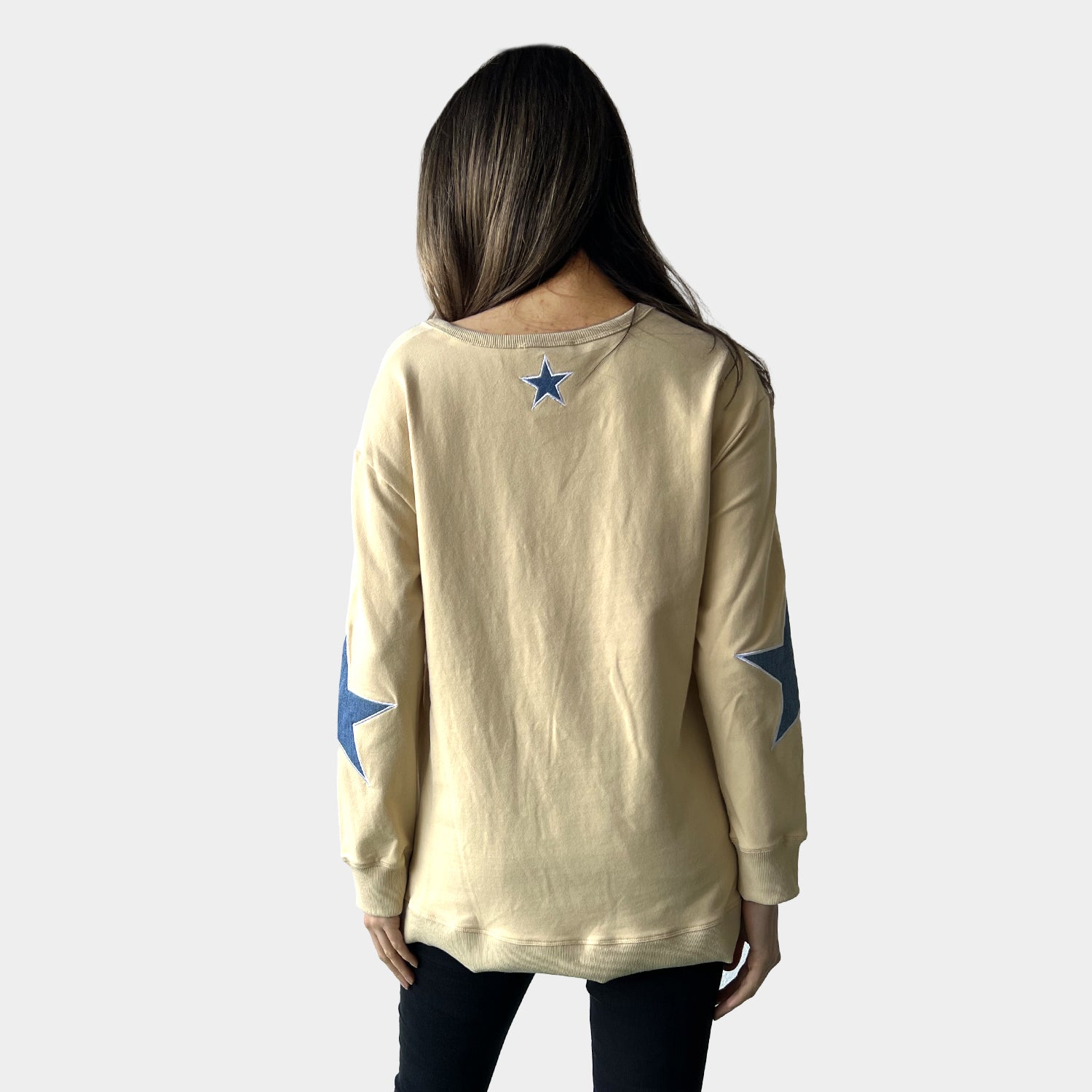 AM022115 EMBROIDERY STARS SWAETSHIRT