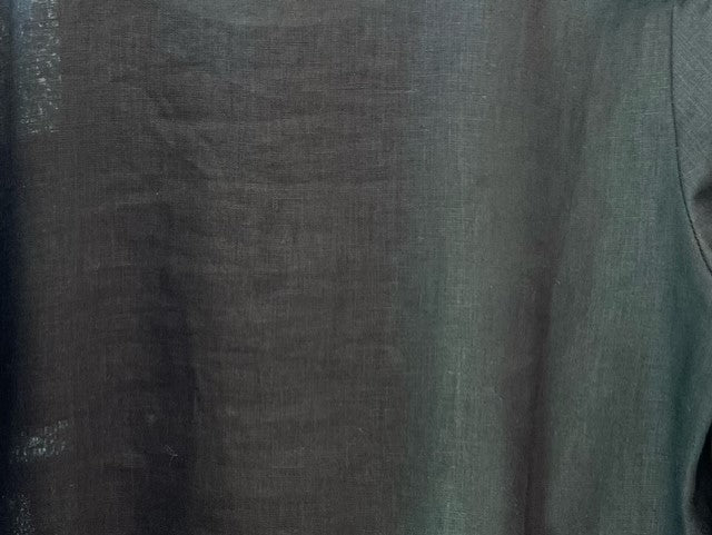 AM02391 ROLL SLEEVES 100%LINEN TOP